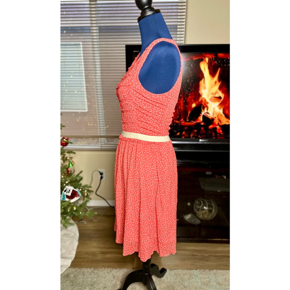 EUC Anthropologie Postmark Red Tank Polka Dot Cottagecore Dress - Picture 5 of 14